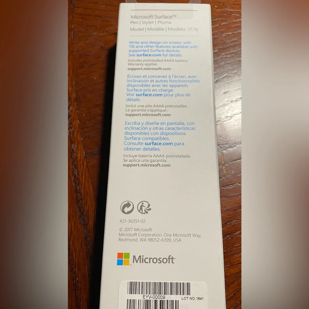NWT Microsoft Surface Pen/Stylet. Model# 1776, Sealed